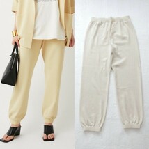 【即決】美品*1.4万 ADAM ET ROPE｜UVカット♪リネンニットパンツ（アダム エ ロペ）_画像1