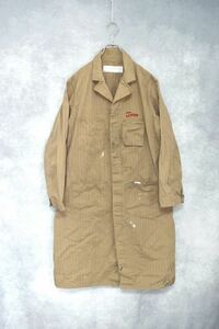 【 50s チェーンステッチ 】 “ setlow ” ヘリンボーン ツイル ショップコート / size 40 / 50年代 HBT shop coat コート コットン