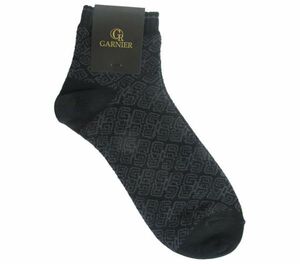 [durini]TETE HOMME GARNIERgarunie2024 spring summer! monogram short socks GR natural have machine series deodorant processing made in Japan men's / black 