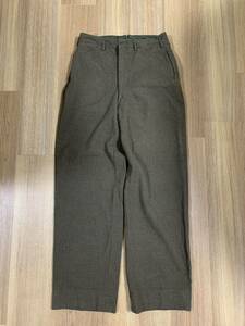 1000円スタート！50's 50's ARMY OFFICER'S TROUSERS us army ウールパンツ　オリーブ　M-51 TALON USA ビンテージ　希少