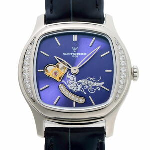 CATOREXka Trek s Royal twin Open Heart diamond hand winding Cal.Unitas6565 4159-2D SS lady's clock 2310325