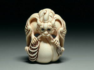 [ сердце ]k062 мамонт netsuke удача в деньгах ..