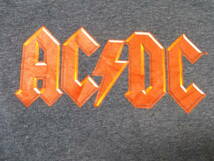 a328◆AC/DC クラシックバンドロゴTシャツ◆エーシー/ディーシー キッズ L (10/12) 青灰色 ポリコットン バンT ゆうパケット発送 6C_画像4