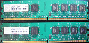 ☆　トランセンド　メモリ　1G DDR2 800 DIMM 5-5-5 2枚　☆