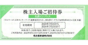 送料無料　名鉄　リトルワールド　日本モンキーパーク　南知多ビーチランド　ご招待券　2024/7/15