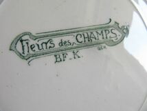 ベルギー ヴィンテージ BFK社　25.0㎝ Fleurs des Champs 深皿 ディスプレイ_画像6