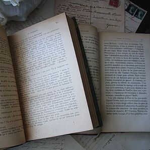 （仏）アンティーク・ヴィンテージ 1909年・1944年 味わい深い雰囲気漂う洋書 2冊 ディスプレイの画像9