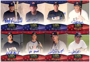 △2008 USA BASEBALL NATIONAL TEAM BOX SET直書サインUSA 8種!