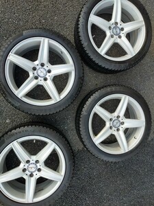 ヤナセ　ユーロフォルシュ　PCD112 225/45R18 7.5J +44 W205 Cクラス　コンチネンタル コンチバイキングコンタクト6　 225/45R18 4本