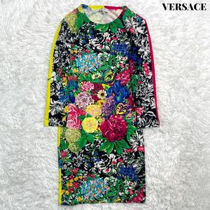 [90s]VERSUS Versaceveru suspension Versace floral print One-piece masterpiece rare 44 on goods 