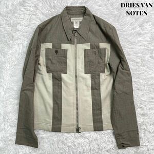 【ライカ期】DRIES VAN NOTEN ドリス ヴァン ノッテン ジップ チェック ブルゾン ジャケット 46 アーカイブ