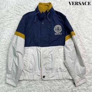 【ヴィンテージ】VERSACE JEANS COUTURE ヴェルサーチ ジーンズ ロゴ ジップ ジャケット ブルゾン