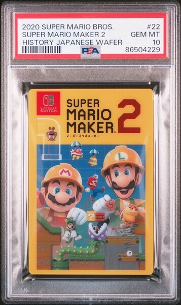 ★ PSA10 No.22 スーパーマリオメーカー2 ★ スーパーマリオ ヒストリーカードウエハース BANDAI ★ 鑑定品 美品 ★