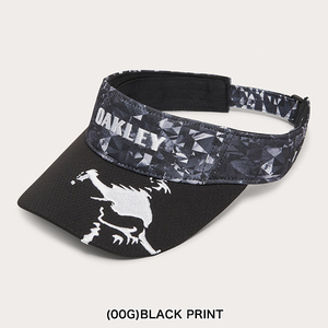 【定価4,620円】オークリー ゴルフ バイザー (FOS901708-00G BLACK PRINT) Skull Graphic Visor 24.0 新品値札付 2024新作【OAKLEY正規品】