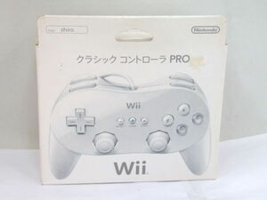 AB 19-6 未使用 Nintendo ニンテンドー Wii クラシックコントローラ PRO 白 Wiiリモコン 拡張コントローラ
