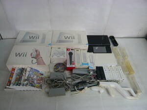 ピ/任天堂/Wii WiiU本体・ソフト等まとめ/付属品欠品/カラオケマイク/スマブラ/モンハン/Wiiフィットネス/動作未確認★P2.26-029★