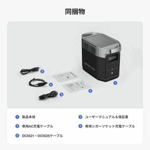 【新品】EcoFlow ポータブル電源 ソーラーパネルセット 太陽光発電セット DELTA 2 １枚160Wソーラーパネル セット リン酸鉄 大容量1024Whの画像9