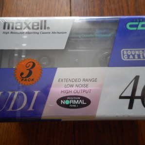  maxell UDⅠ 46 TYPEⅠ ノーマルポジション 46分カセットテープ3本 TMネットワーク 日立マクセル 当時物 昭和レトロ 未開封の画像2