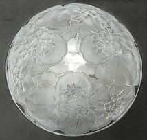 HOYA クリスタルガラス　綺麗な紫陽花紋脚付大皿　盛り皿プレート　未使用品_画像7