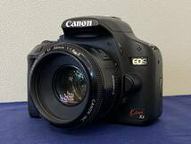 ★☆キャノン Canon EOS Kiss X3 レンズ付(EF 50mm f1.8 ii) ジャンク品☆★_画像1