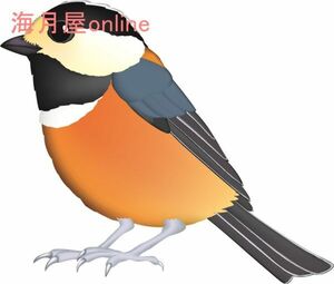 鳥のステッカー　デフォルメtype2　 ヤマガラ