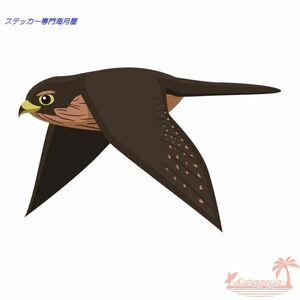 鳥のステッカー　デフォルメtype2　チゴハヤブサ