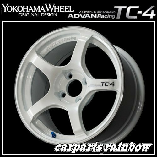 ★YOKOHAMA WHEEL ADVAN Racing TC-4 forEuropeanCars 17&#215;7.0J/7J 4/100 +42★WMR/レーシングホワイトメタリック★新品 1本価格★