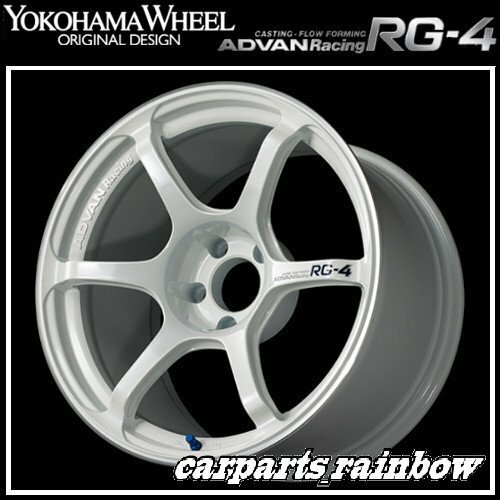 ★YOKOHAMA WHEEL ADVAN Racing RG-4 forJaoaneseCars 18&#215;7.0J/7J 4/100 +41★WMR/レーシングホワイトメタリック★新品 2本価格★