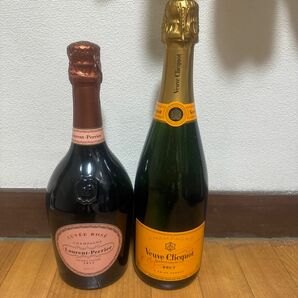 ヴーヴクリコ イエローラベルとローラン ペリエ ロゼ　2本セット