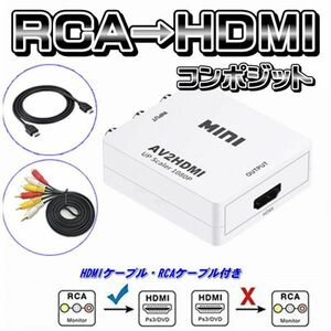 AV to HDMI (64)コンバーター RCA変換アダプタ 1080P対応