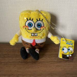 新品 タグ付き スポンジボブ マスコット ぬいぐるみ キーホルダー ストラップ ニコロデオン 非売品 プライズ SpongeBob アメキャラ