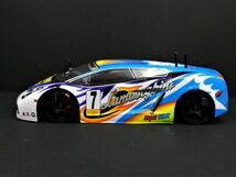 ☆Li-ionバッテリー☆ 2.4GHz 1/10 ドリフトラジコンカー ランボルギーニ タイプ 【ターボ機能付き・塗装済み完成品・フルセット】_画像7