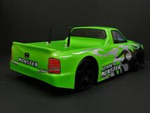 ☆Li-ionバッテリー☆ 2.4GHz 1/10 ドリフトラジコンカー シボレー C1500 タイプ 緑【ターボ機能付き・塗装済み完成品・フルセット】_画像8