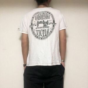 victimヴィクティム　バックプリント　ポケットTシャツL Y2K