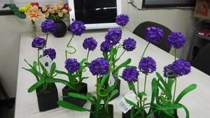 # рекомендация! для бизнеса много [ искусственный цветок ] hyde Ran jia/ гортензия . фиолетовый темный лиловый TGT-039 1 коробка 6 штук входит офис . косметика ..