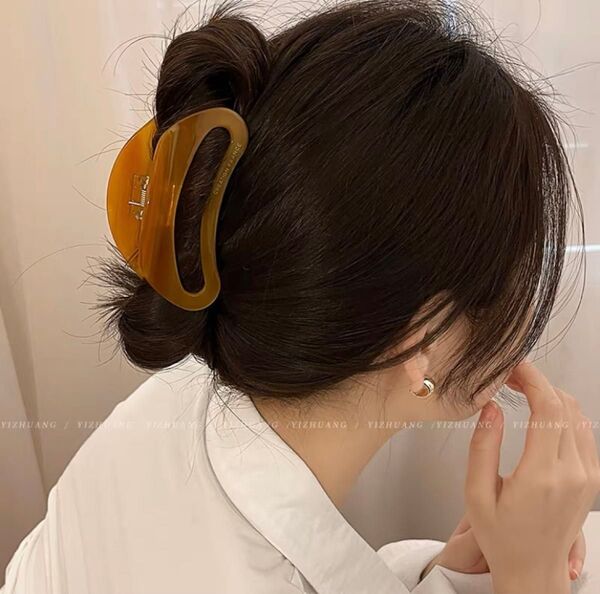 シンプル アセテート バンスクリップ ヘアクリップ シンプル アセテート バンスクリップ