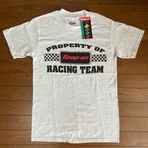 90's Snap-on ヘインズ Ｔシャツ デッドストック　新品未使用 半袖 グレー ロゴ