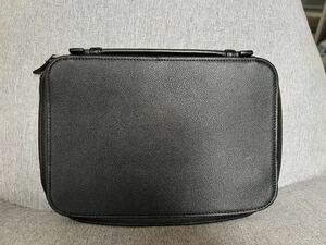 【希少レア品900円スタート売り切り】porter 黒 レザー クラッチバッグ BLACK 日本製 本革 セカンドバッグ 冠婚葬祭にも