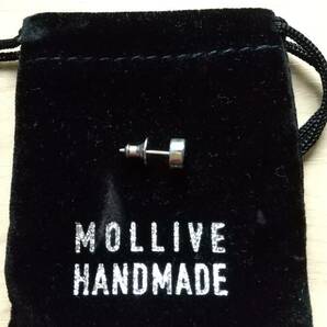 Mollive（モリーヴ） STONE STUDS PIERCE SV オニキスの画像4