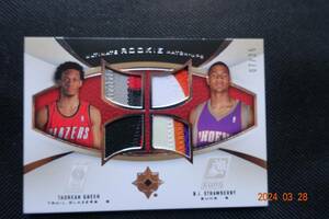 Taurean Green/D.J.Strawberry 2007-08 Ultimate Collection 　Rookie Materials Dual Patches#07/25