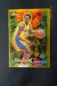 Kobe Bryant 2000-01 Finest No.165 Gems Gold Refractor #054/100 