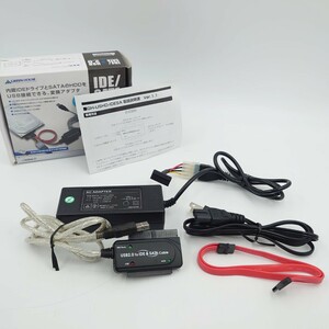 4A439C【動作保証付】GREEN HOSE USB2.0変換アダプタ IDE/SATA USB2.0 GH-USHD-IDESA