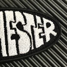 =定形郵便送料無料= MADCHESTER マッドチェスター ロゴ アイロンワッペン 黒×白 95×43mm 90'S マンチェスター - sonntagpatches_画像4