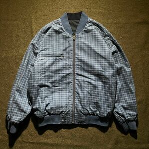 90s SMITH & HAWKEN リバーシブル　チェック柄　ブルゾン　M US古着