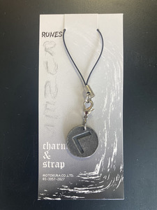 未使用 チャーム RUNE ルーン文字 KANUZ ケナズ 火 情熱 暖かさの象徴 charm PendantTop ペンダントトップ ストラップ キーホルダー レア