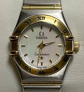 稼働品◆ OMEGA　オメガ　コンステレーション　シェル　シェル文字盤　クオーツ　レディース　腕時計