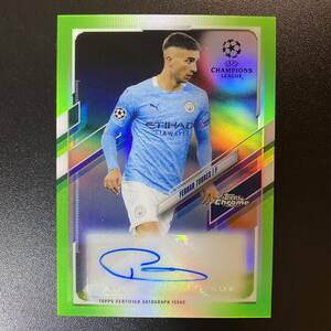 2020-21 Topps Chrome UCC Auto Refractor Ferran Torres /99 Manchester City フェラン・トーレス 直筆サインカード