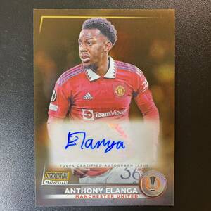 2022-23 Topps Chrome UEFA Stadium Club Anthony Elanga Auto Manchester United /50 直筆サインカード アンソニー・エランガ