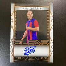 2022 Leaf Trinity Clear Soccer Red Sergino Dest Signed Auto /49 直筆サインカード セルジーニョ・デスト_画像1