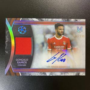 2022-23 Topps Museum UCL Goncalo Ramos Relic Patch AUTO /299 Benfica 直筆サインカード ゴンサロ・ラモスの画像1